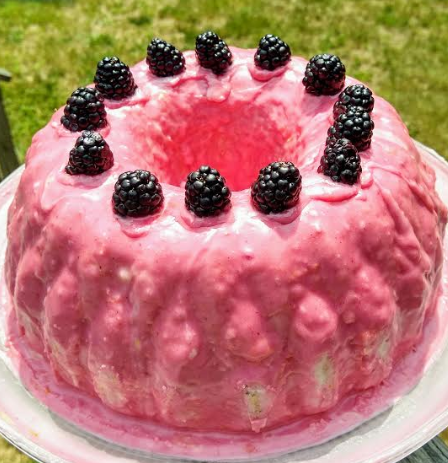 Blackberry Lemon Glazed Pound Cake - The Veggie Fairy Team